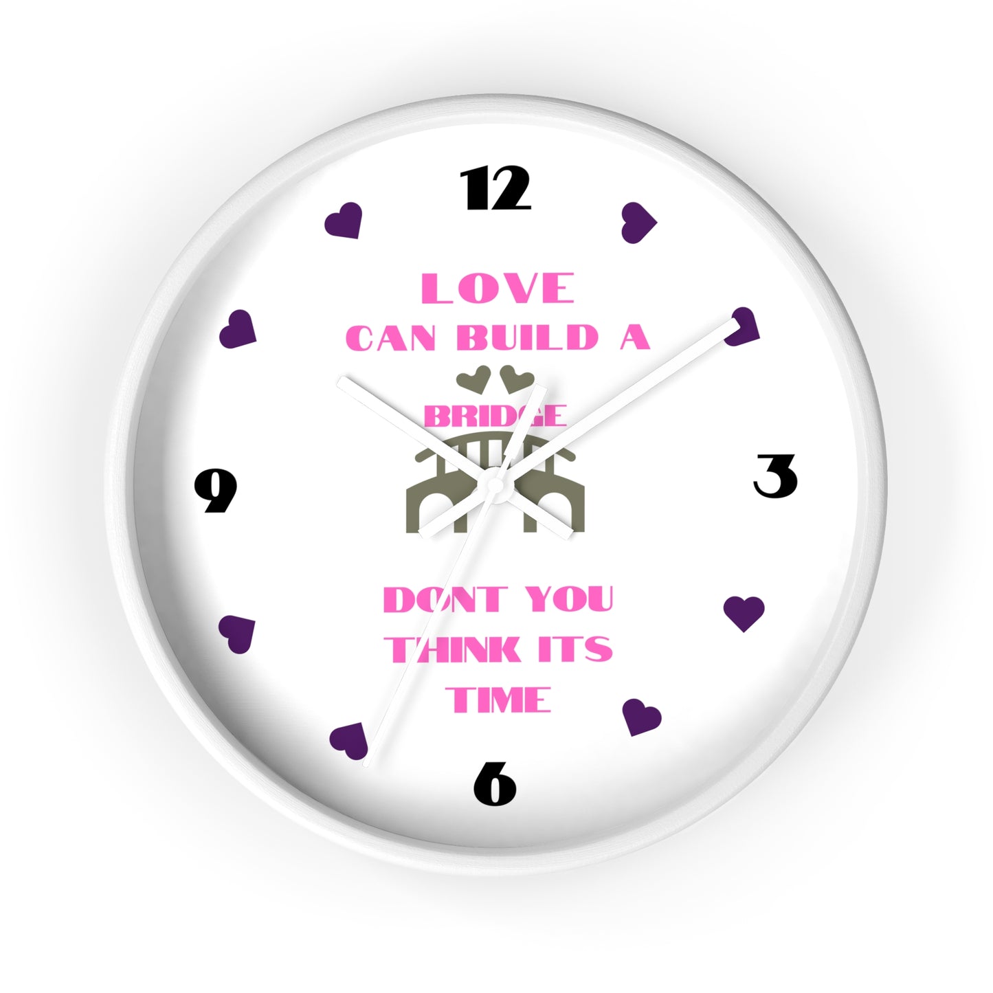 Country Song Wall Clock - Love Can Build a Bridge