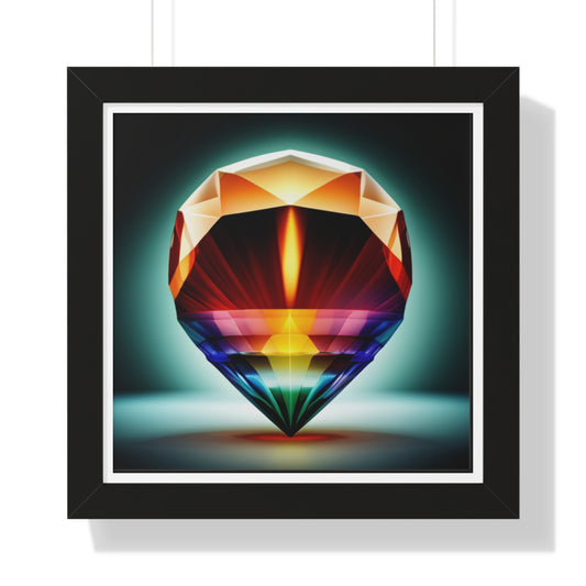 Square Framed Wall Art Gems Collection Photorealism