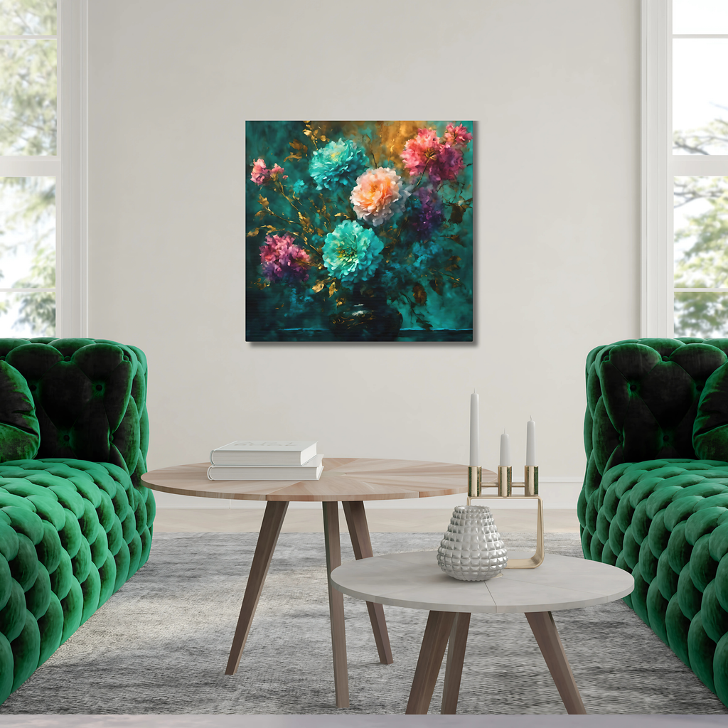 Blue Boquet Canvas Art Print