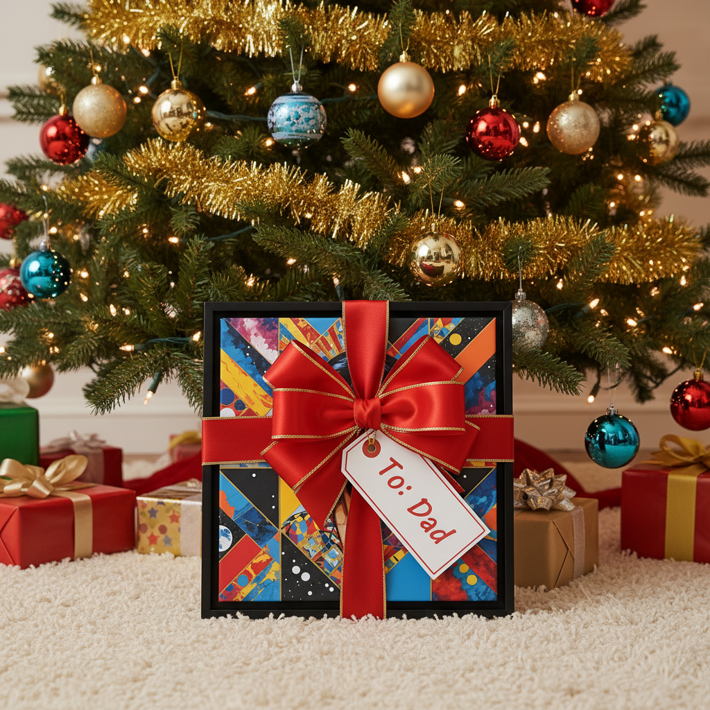 Red Blue Space Comic Vintage Collage Print, Gift for Him, Sci-Fi FanG