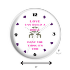 Love Can Build a Bridge Wall Clock - Country Music Decor