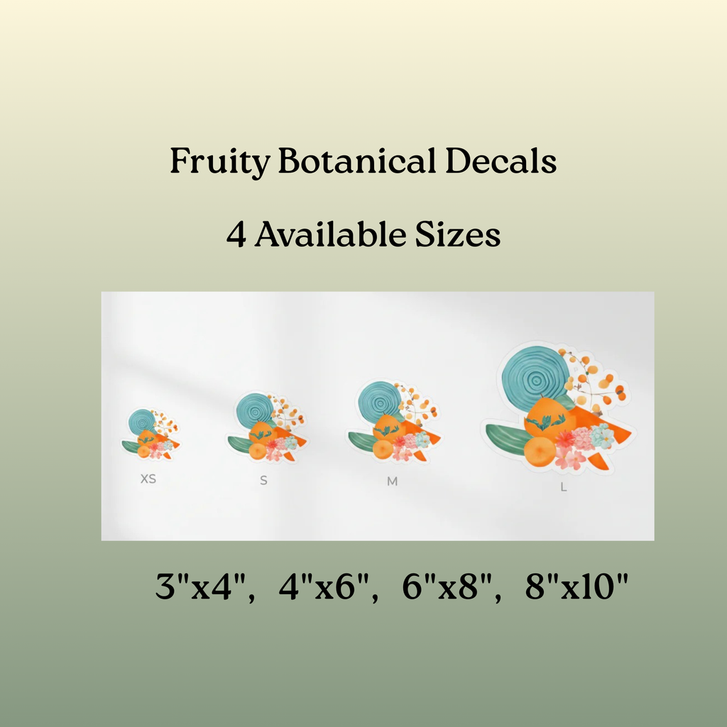 Kiss-Cut Vinyl Wall Decals, Satin Finish, Transparent, Vintage Botanical Collage Wall Art Sticker, Removable, Reuseable