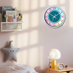 Rainbow Gradient Pink Girly Clock