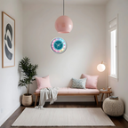 Rainbow Gradient Pink Girly Clock