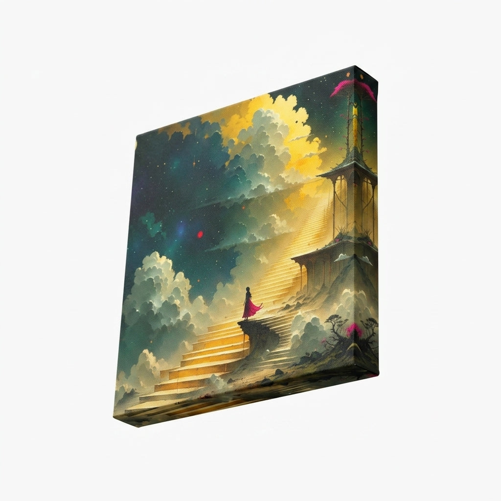 Square gallery-wrapped canvas wall art — Side Profile Studio | Generated by Modelize