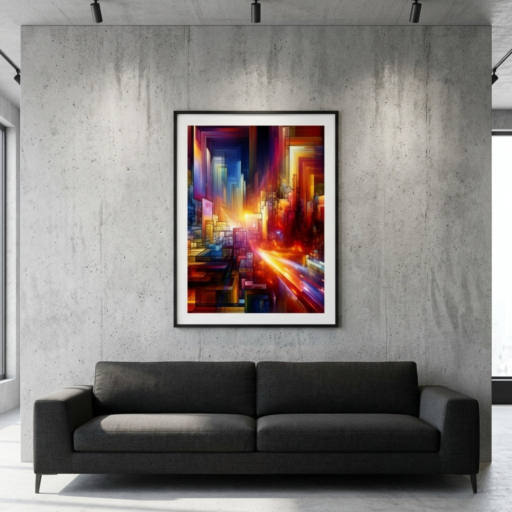 Art Poster — Modern Living Room Context | Generated by Modelize