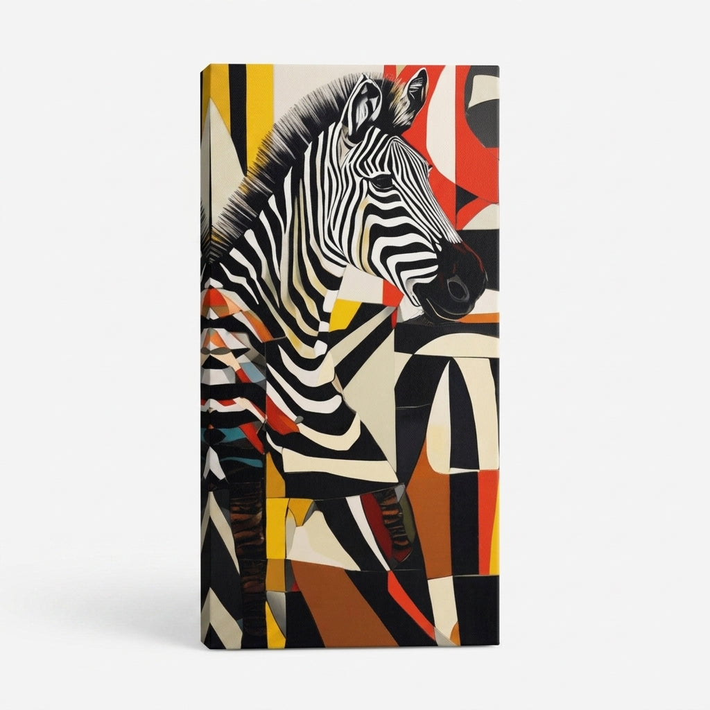 Vertical Canvas Wall Art — Three-Quarter Studio View | Generated by Modelize