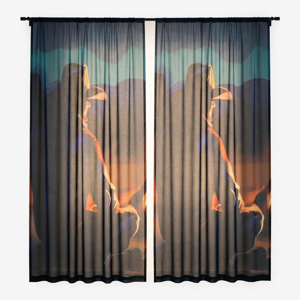 Sheer window curtain — Full Window Pair | Generated by Modelize