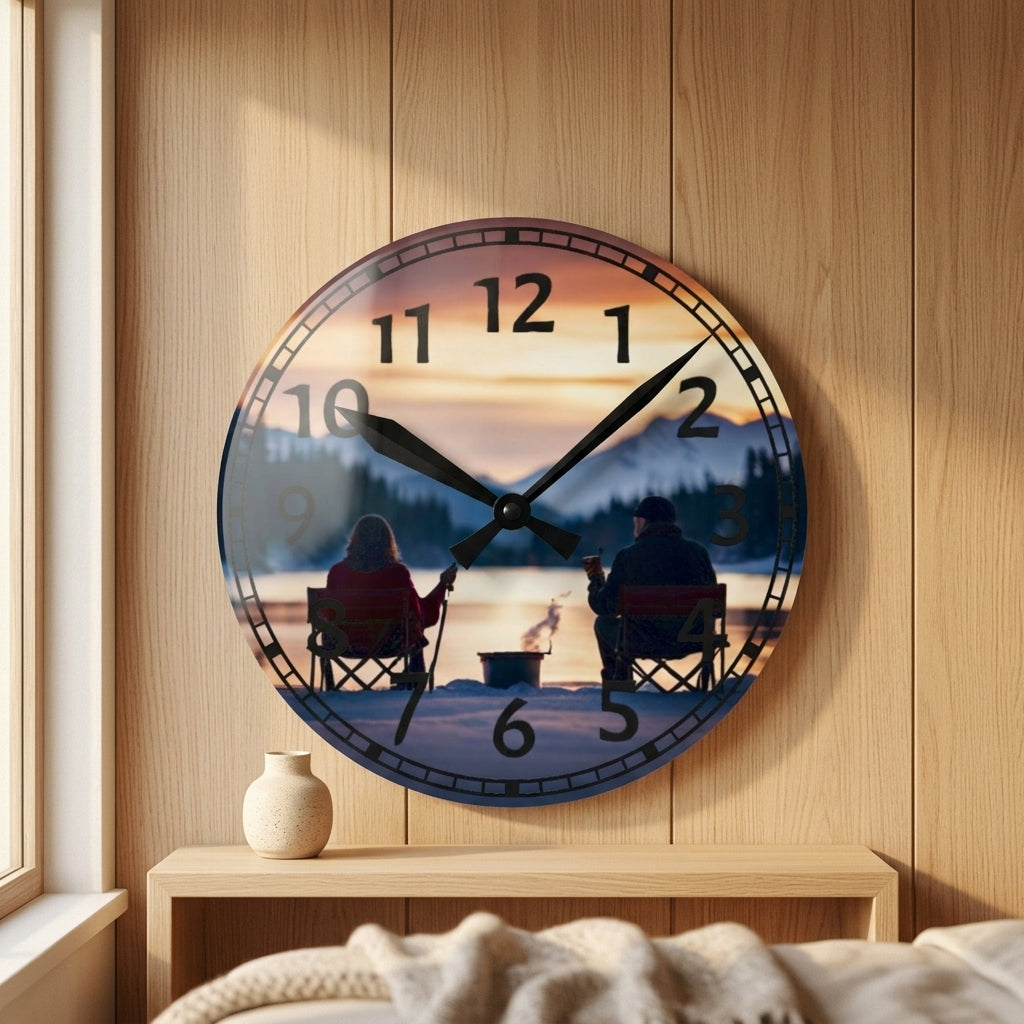 Frameless round wall clock — Lifestyle - Home | Generated by Modelize