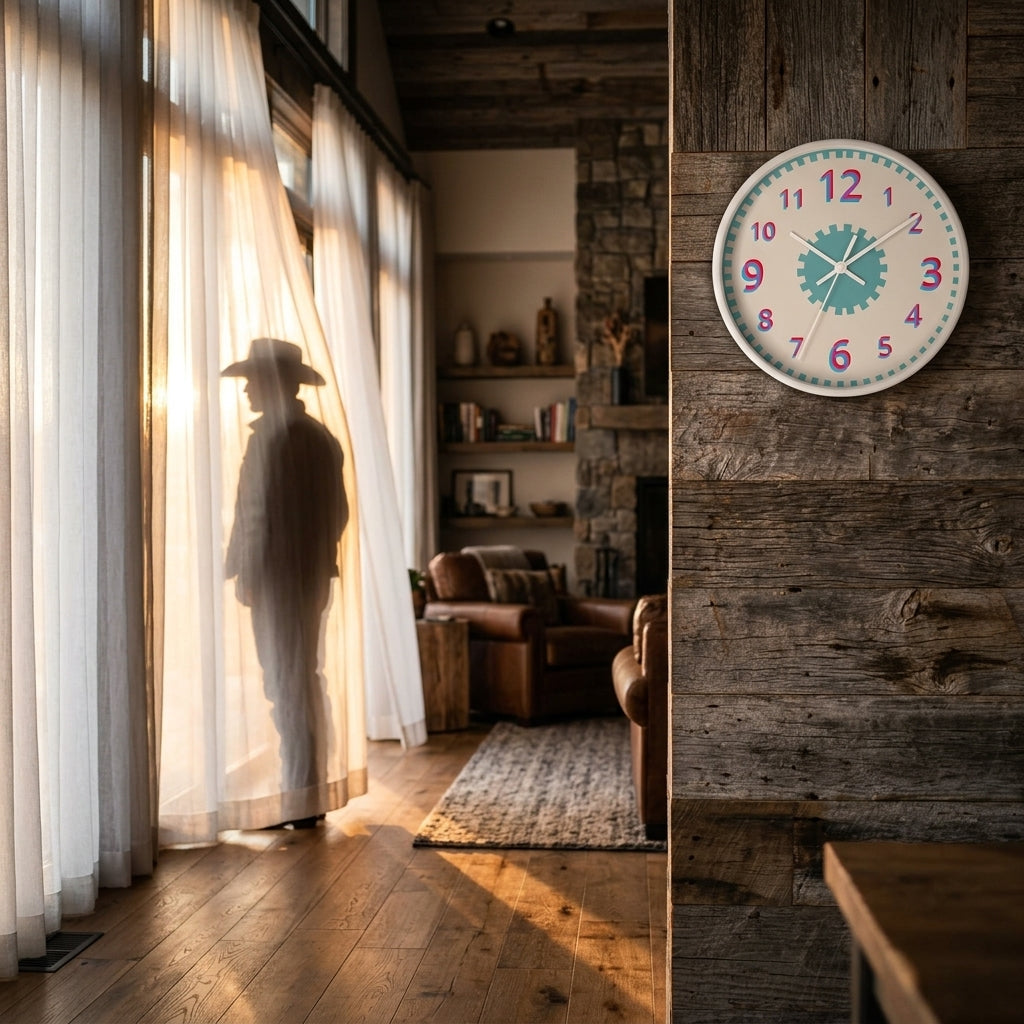 Wall Clock — Rustic Lodge Lifestyle | Generated by Modelize