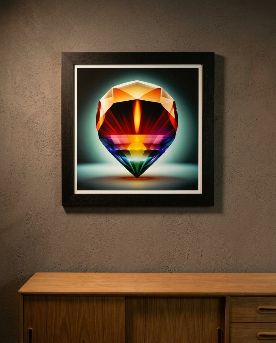 Framed Wall Art — Modern Living Room Lifestyle | Generated by Modelize