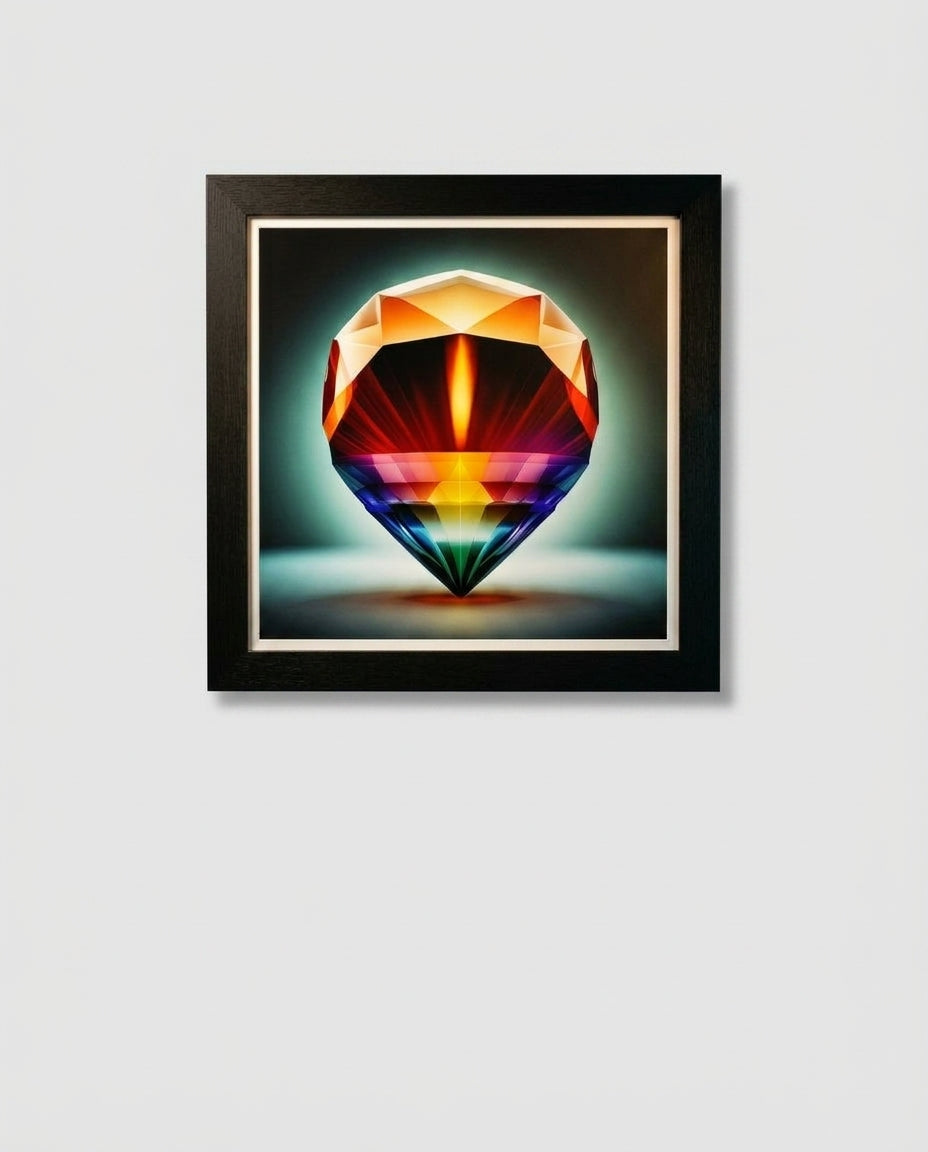 Framed Poster — Frontal Studio Packshot | Generated by Modelize
