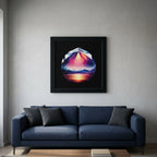 Framed Wall Art — Modern Living Room Lifestyle | Generated by Modelize