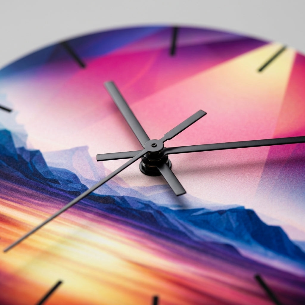 Round wall clock — Macro Texture Detail | Generated by Modelize