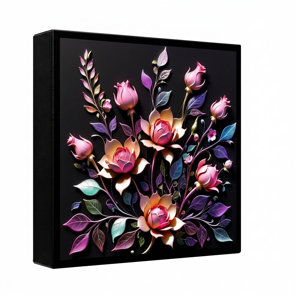 3D Canvas Wall Art — Side Profile Depth View | Generated by Modelize