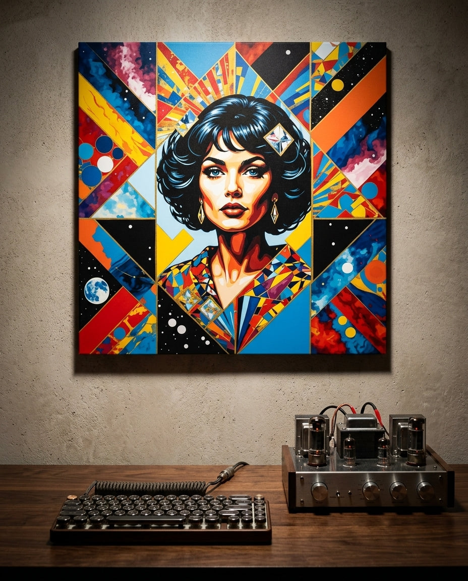 Square canvas wall art — Modern Office Lifestyle | Generated by Modelize