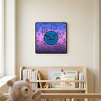 Square frameless wall clock — Lifestyle - Home | Generated by Modelize