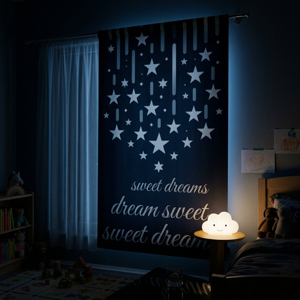 Blackout curtain panel — Evening Sleep Environment | Generated by Modelize