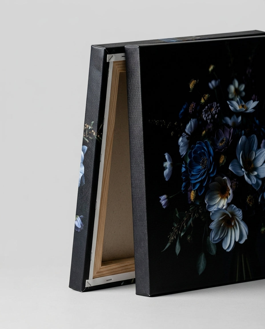 Unframed Canvas Wall Art — Side Profile Perspective | Generated by Modelize