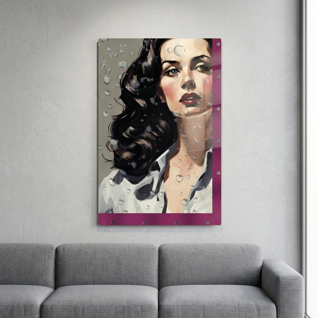 Acrylic Panel Art Print — Modern Living Room Lifestyle | Generated by Modelize