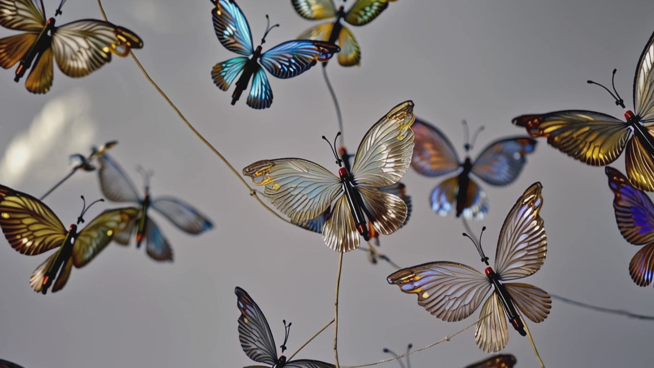 Animated Metallic Butterflies