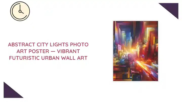 Abstract City Lights Photo Art Poster &mdash; Vibrant Futuristic Urban Wall Art by@Outfy