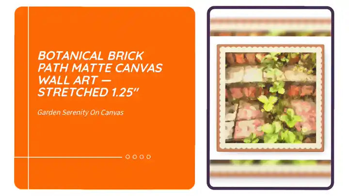 Botanical Brick Path Matte Canvas Wall Art &mdash; Stretched 1.25" by@Outfy