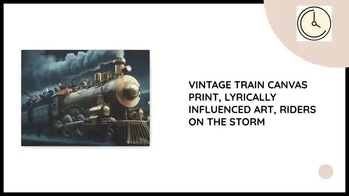 Vintage Train Canvas Print, Lyrically Influenced Art, Riders on the Storm by@Outfy