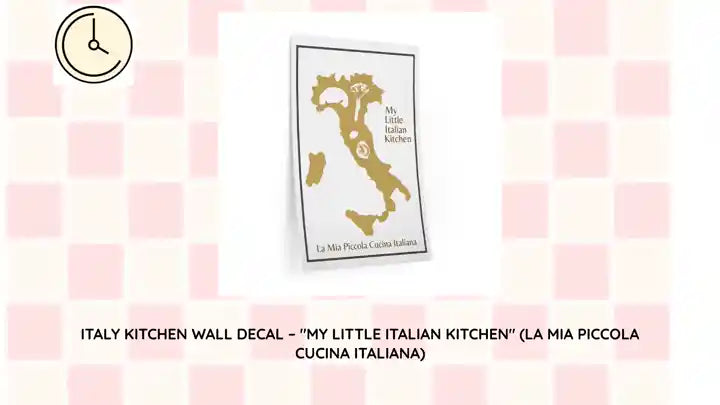 Italy Kitchen Wall Decal &ndash; "My Little Italian Kitchen" (La Mia Piccola Cucina Italiana) by@Outfy