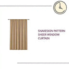Snakeskin Pattern Sheer Window Curtain by@Outfy