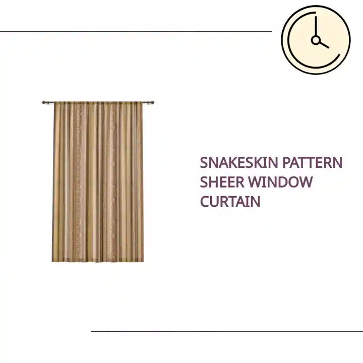 Snakeskin Pattern Sheer Window Curtain by@Outfy
