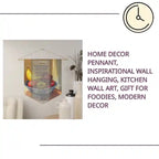 Home Decor Pennant, Inspirational Wall Hanging, Kitchen Wall Art, Gift for Foodies, Modern Decor by@Outfy