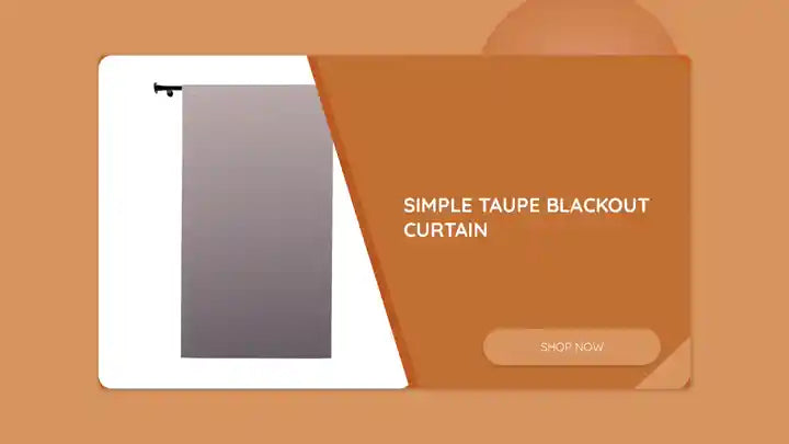 Simple Taupe Blackout Curtain by@Outfy