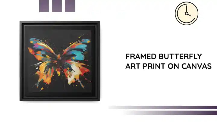 Framed Butterfly Art Print on Canvas by@Outfy