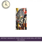 Abstract Maximalist Zebra African Safari Wall Art Print on Canvas by@Outfy