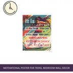 Motivational Poster for Teens, Bedroom Wall Decor by@Outfy