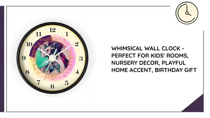 Whimsical Wall Clock - Perfect for Kids' Rooms, Nursery Decor, Playful Home Accent, Birthday Gift by@Outfy