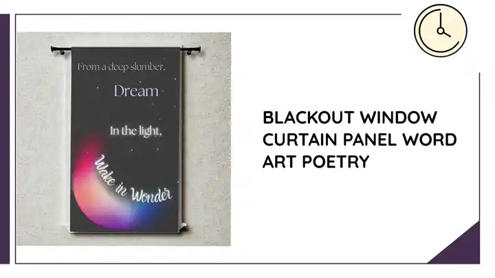 Blackout Window Curtain Panel Word Art Poetry by@Outfy