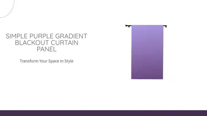 Simple Purple Gradient Blackout Curtain Panel by@Outfy