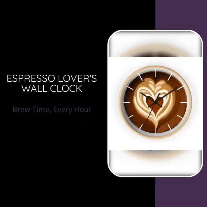 Espresso Lover's Wall Clock by@Outfy