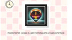 Framed Poster - Candle in a Gem Photorealistic AI Image White Frame by@Outfy