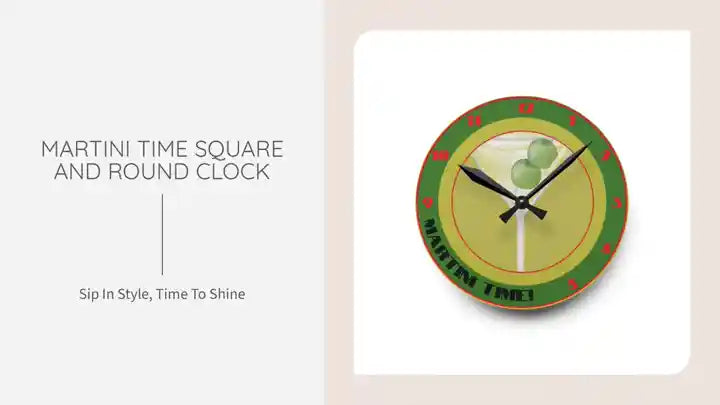 Martini Time Square and Round Clock by@Outfy
