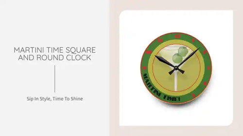 Martini Time Square and Round Clock by@Outfy