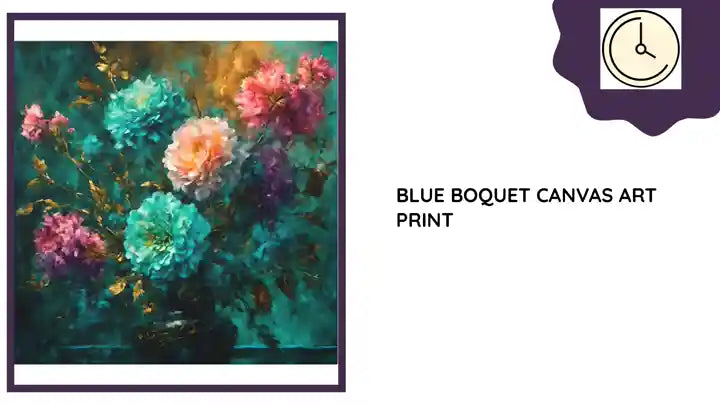 Blue Boquet Canvas Art Print by@Outfy