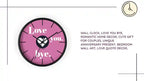 Wall Clock, Love You Bye, Romantic Home Decor, Cute Gift for Couples, Unique Anniversary Present, Bedroom Wall Art, Love Quote Decor, by@Outfy