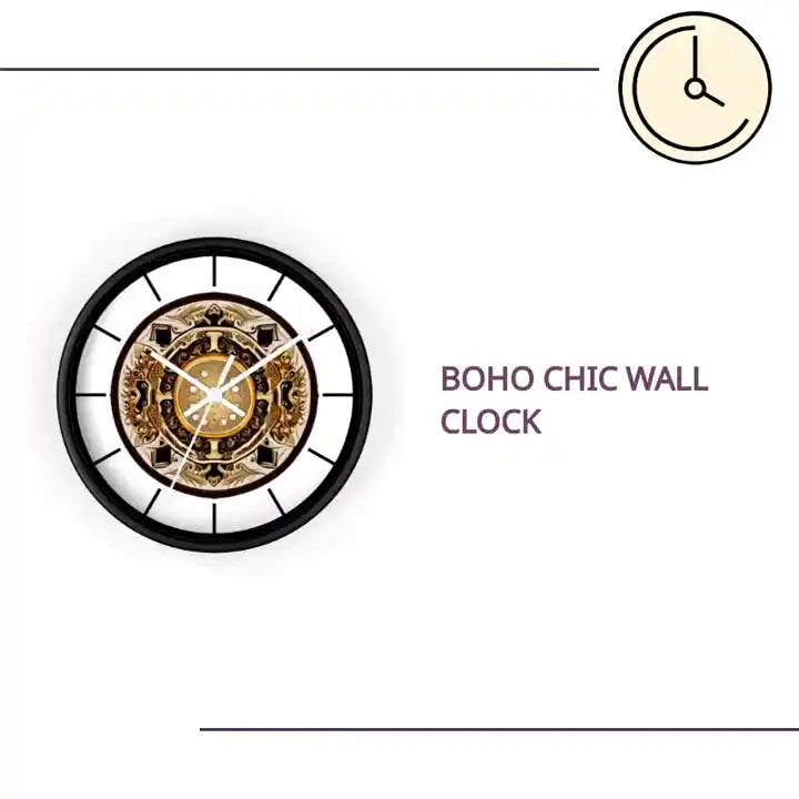 Boho Chic Wall Clock by@Outfy