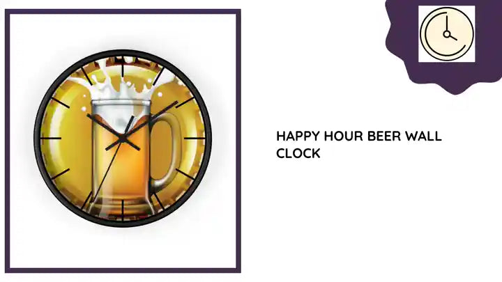 Happy Hour Beer Wall Clock by@Outfy