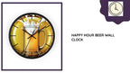 Happy Hour Beer Wall Clock by@Outfy