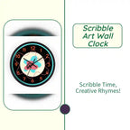 Scribble Art Wall Clock by@Outfy