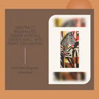 Abstract Maximalist Zebra African Safari Wall Art Print on Canvas by@Outfy